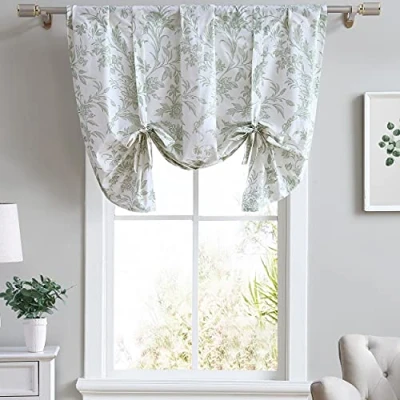 Abbildung von Laura Ashley Volant, Baumwoll Fensterbehandlung, schicke Heimdekoration (Natalie, 63,5 x 127 cm)