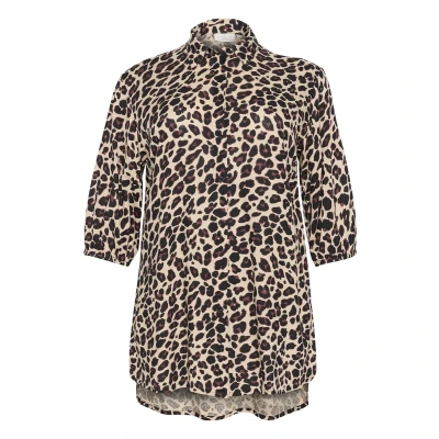 Abbildung von Kaffe Curve Sonna Hemdbluse, Damen, Größe: 46, Leopard print