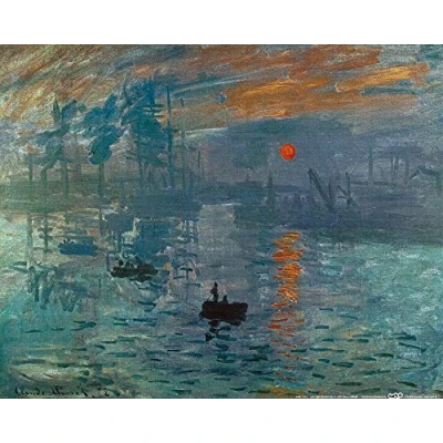 Abbildung von 1art1 Claude Monet Poster Impression, Sonnenaufgang, 1872 Kunstdruck Bild 50x40 cm