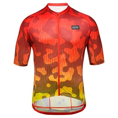 Abbildung von GORE WEAR Atmungsaktives Herren Fahrrad Trikot, Rain Camo, Schneller Feuchtigkeitstransport, Mit Taschen, Kurzarm Shirt