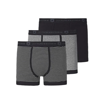 Abbildung von Jan Vanderstorm 3ER PACK Retro Jasiel Panties, Herren, Größe: Large, Grau schwarz