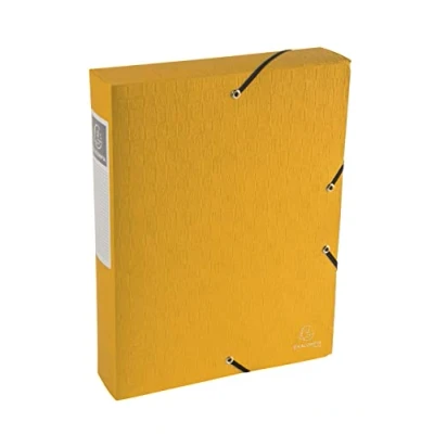 Abbildung von Exacompta 50910E Archivbox (Manila Karton, Rückenetikett, Rücken 60 mm, 600 g, DIN A4) 1 Stück farbig sortiert
