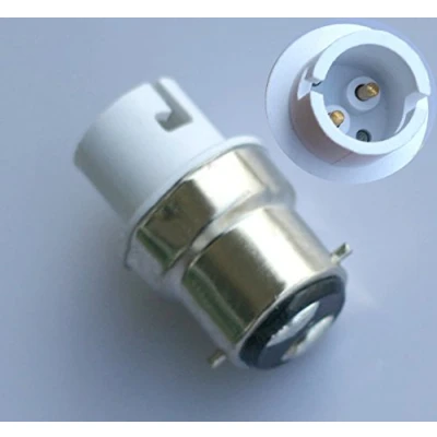 Abbildung von 2pcs B22 auf B15/BA15D/B15D Sich Halogen Oder LED Glühbirne Adapter Lampe Buchse Neu
