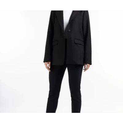 Abbildung von DREIMASTER Klassik Damen Blazer aus langer Wollmischung XL / Sand 70% Polyester 18% Wolle 10% Polyacryl 2% Viskose