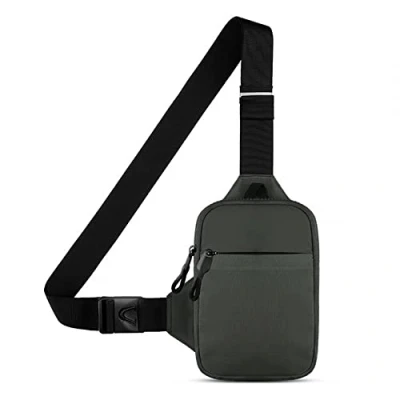 Abbildung von DONGKER Brusttasche Herren, Leichte Sling Chest Crossbody Bag, Wasserdicht Schulter Backpack Umhängetasche Schultertasche Crossbag für Heren/Damen Reise, Wandern, Radfahren, Laufen