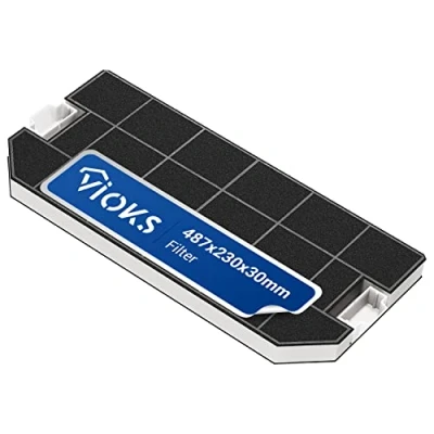 Abbildung von VIOKS Dunstabzug Filter Dunstabzugshaube Aktivkohle 487x230mm Ersatz für Siemens Bosch 00460367 DHZ3300 LZ33000 Z5146X0 Aktivkohlefilter Kohlefilter