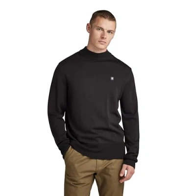 Abbildung von G Star Premium CORE MOCK Strickpullover, Herren, Größe: Small, Dk black