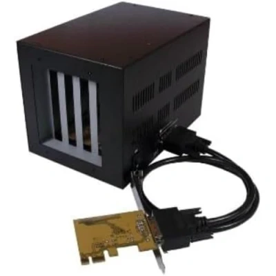 Abbildung von Exsys EX 1010 PCI Express Bus auf 4X Slot Expansion Box schwarz