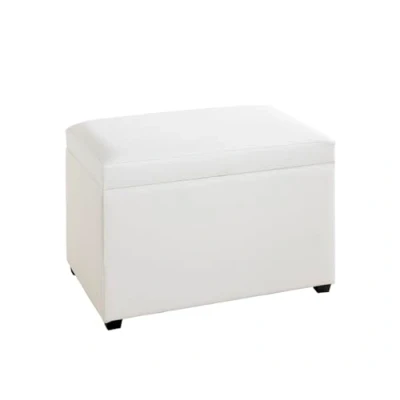 Abbildung von HAKU Möbel Sitztruhe weiß, Kunstleder, MDF Maße: B 58 cm x H 42 T 39 cm, Style: Modern