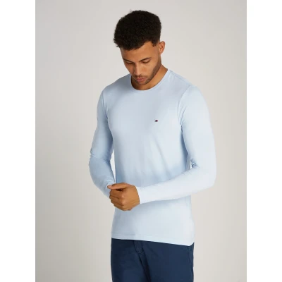 Abbildung von Tommy Hilfiger SLIM FIT LONG Sleeve Langarmshirt, Herren, Größe: Small, Breezy blue