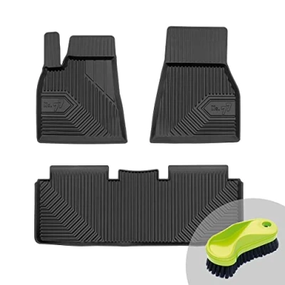 Abbildung von FROGUM No.77 Gummimatten Ganzjahresset von Auto Fußmatten Autofussmatten für Tesla Model S ab 2012 Langlebiges TPE Material