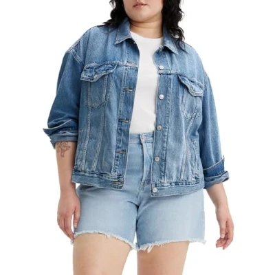 Abbildung von Levi&#039;s Plus 90S Trucker Jeansjacke, Damen, Größe: 46/48, Turning heads