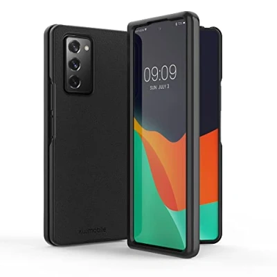 Abbildung von kwmobile Flip Hardcase kompatibel mit Samsung Galaxy Z Fold 2 5G Hülle für Foldable Handy Handyhülle in Schwarz