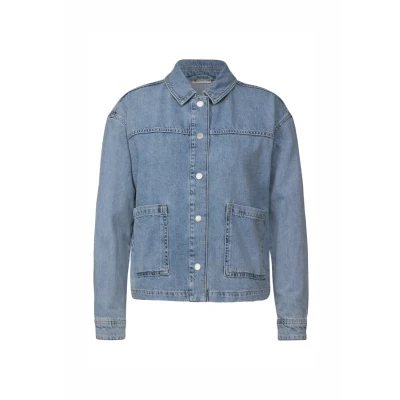 Abbildung von Street One Bleached WASH Jeansjacke, Damen, Größe: 40, Blau
