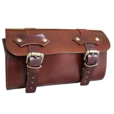 Abbildung von american blue Damen und Herren Leder Satteltasche, Fahrrad Zubehörtasche, Vintage Tasche (Dynamics)