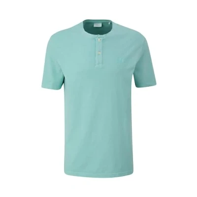 Abbildung von s.Oliver MIT Henleyausschnitt Tshirt basic, Herren, Größe: XL, Helles türkis