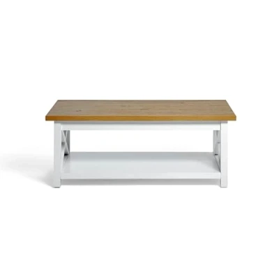 Abbildung von Jahnke Couchtisch &quot;CHALET&quot;, (1 St.), Couchtisch, Kaffetisch, mit Ablageboden, Landhausstil, X Design