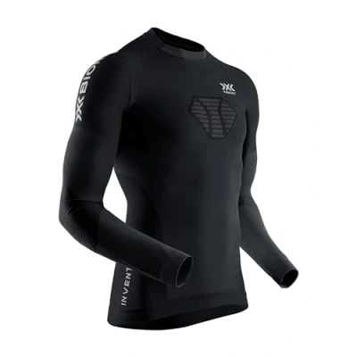 Abbildung von X Bionic Herren Invent 4.0 Shirt Long Sleeves Men Baselayer Laufshirt Kompressionsshirt Funktionsshirt Sportshirt Männer Running Jogging Fitness Gym Longarm, B036 Black/Charcoal, S
