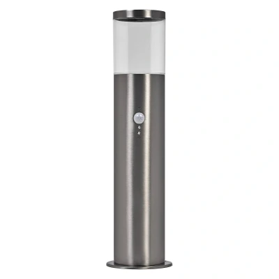 Abbildung von LEDVANCE ENDURA CLASSIC EBRO SEN Außenleuchte, Wandleuchte, 49 cm, Edelstahl, einfache &amp; schnelle Installation, IP44 Schutzklasse, Bewegungsmelder, Tageslichtsensor, flexible Anwendung im Außenbereich