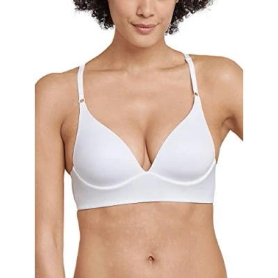 Abbildung von Schiesser Lounge BRA Microfaser Racerback Invisible SOFT Tshirt BH, Damen, Größe: 70B, Weiß