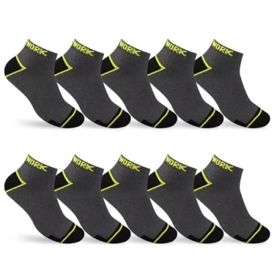 Abbildung von TUUHAW 10 Paar Arbeitssocken Herren 39 42 Socken Kurz Sneaker Schwarz