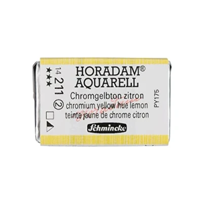 Abbildung von Schmincke HORADAM® AQUARELL feinste Künstler Aquarellfarben, 211 Chromgelbton zitron, 14 043, 1/1 Näpfchen