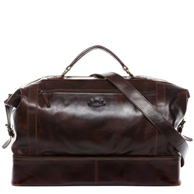 Abbildung von SID &amp; VAIN Weekender Travel Kingston XL Holdall Reisetasche brauncognac, Größe: One Size, Braun cognac