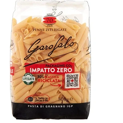 Abbildung von 10x Penne Ziti Rigate No. 70 Neapolitanische Hartweizengrieß Packung mit 500g Pasta IGP + Italian Gourmet polpa 400g