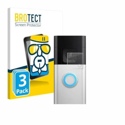 Abbildung von BROTECT Schutzglas für Ring Video Doorbell Plus (3 Stück) Schutzfolie Panzer Folie Glas [Extrem Kratzfest 9H, Anti Fingerprint, Ultra Transparent]
