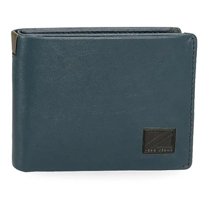 Abbildung von Pepe Jeans Marshal Horizontale Geldbörse mit Geldbörse, blau, 11 x 8 1 cm, Leder, Talla única,