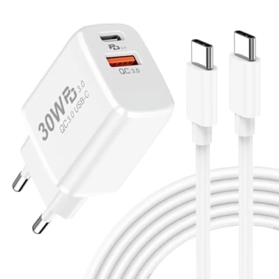 Abbildung von 30W USB C Ladegerät Ladekabel für Google Pixel 9 Pro/9A/Pixel 8 Pro/8A/Pixel 7/6A, PD&amp;QC3.0 Schnellladegerät Netzteil Ladestecker mit iPhone 16/15 Pro Max,Samsung S25 S24 S23 S22