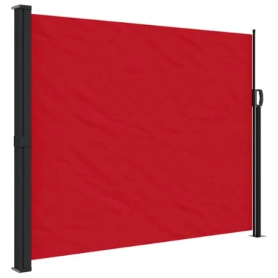 Abbildung von vidaXL Seitenmarkise, Wandmarkise mit PU Beschichtung, Sichtschutz für Balkon Terrasse Garten, Windschutz Markise, Ausziehbar Rot Polyester