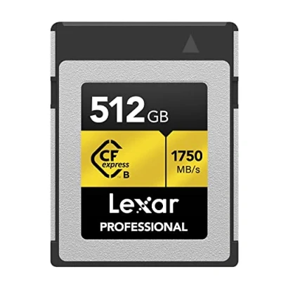Abbildung von Lexar Professional GOLD Serie CFexpress Karte 512GB, Typ B CF Karte, bis zu 1750 MB/s Lesen, Nehmen Sie PCIe 3.0 und NVMe, Speicherkarte für professionelle Fotografen, Videofilmer (LCXEXPR512G RNENG)