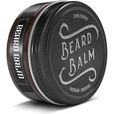 Abbildung von Charlemagne Premium Bartbalsam Beard Balm Leather , gepflegter Bart ohne Juckreiz