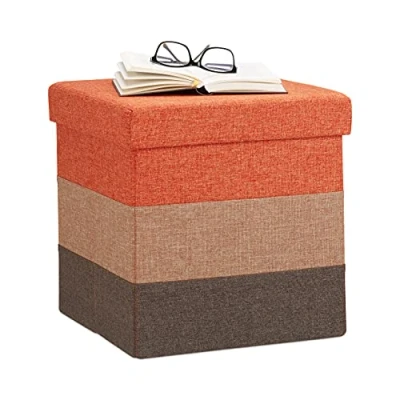 Abbildung von relaxdays Sitzhocker Gepolsterter Hocker mit bunten Streifen, C