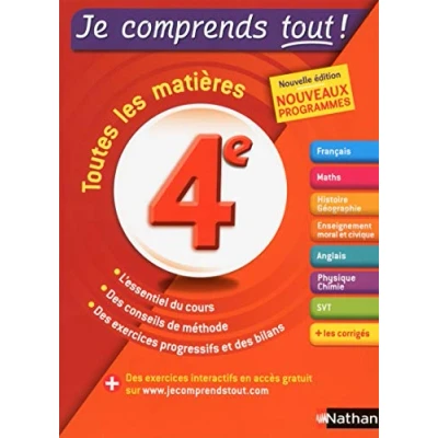 Abbildung von Je comprends tout 4eme Réviser toutes les matières pour réussir son année de 4e