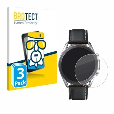 Abbildung von BROTECT Schutzglas für Samsung Galaxy Watch 3 (45mm) (3 Stück) Schutzfolie Panzer Folie Glas [Extrem Kratzfest 9H, Anti Fingerprint,