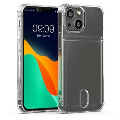Abbildung von kwmobile Hülle kompatibel mit Apple iPhone 13 Mini Backcover Fotofach Silikon Schutzhülle in Transparent