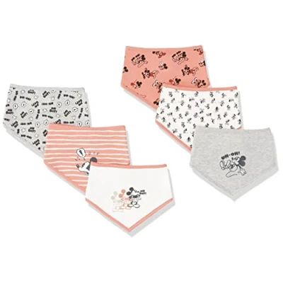 Abbildung von Amazon Essentials Disney Marvel Star Wars Baby Bibs Lätzchen, 6er Pack Mickey Expressions, Einheitsgröße