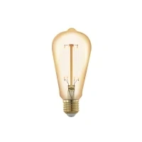 Abbildung von EGLO E27 LED Lampe dimmbar in Stufen, Retro Glühbirne zum Dimmen mit Lichtschalter, 4,5 Watt, Amber Vintage Leuchtmittel Kolben warmweiß, 2200k, Edison Glühlampe ST64, Ø 6,4 cm
