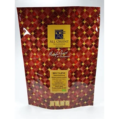 Abbildung von All Orient BIO Tajine Gewürzmischung 1000g für Gerichte, Couscous, Fleisch, vegetarisch, Gemüse Vegan Marokko Baharat ohne Zusatzstoffe zuckerfrei Gewürz Mischung