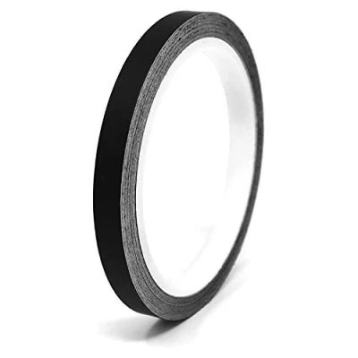 Abbildung von 10 Meter (0,79/Meter) Matt Zierstreifen Auto Motorrad Boot Modellbau Basteln DIY Deko Finest Folia Dekorstreifen Seitenstreifen Klebestreifen (Schwarz Matt, 9mm Breite)