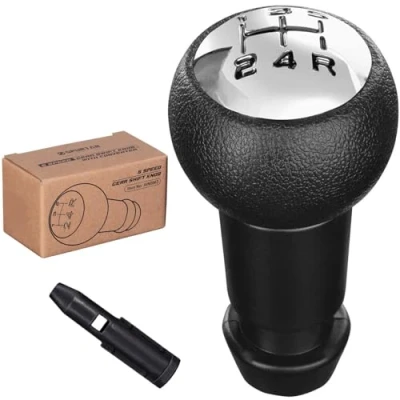 Abbildung von Spurtar Schaltknauf 5 Gang Schaltknäufe für Peugeot 106 107 207 301 307 308 407 408 508 3008 1007 / CITROEN C2 C3 C4 Picasso Schwarz