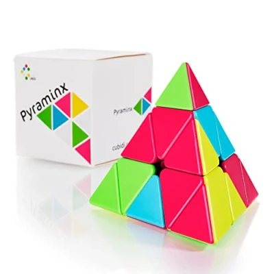 Abbildung von CUBIDI® Zauberwürfel Pyramide Spannender Pyraminx Brainteaser für Kinder und Erwachsene (ohne Sticker)