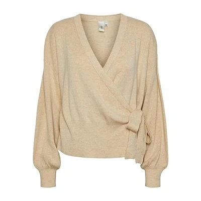 Abbildung von YAS Yasassi WRAP Cardigan Strickjacke, Damen, Größe: XXL, Birch