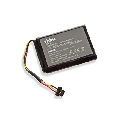 Abbildung von vhbw 1x Akku kompatibel mit Tomtom Quanta GPS Navigation Navi (1100 mAh, 3,7 V, Li Ion) Ersatz für FM68360420759, VF3