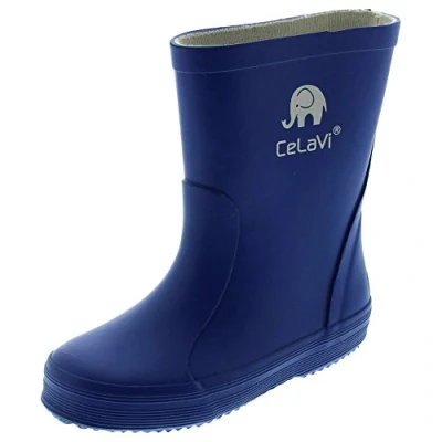 Abbildung von Celavi Kinder Unisex Wasserdichte Gummistiefel, 100% Naturkautschuk Regenstiefel, Größe: 20, Farbe: Blau, 1147