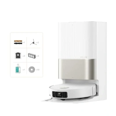Abbildung von DREAME X50 Ultra Complete Saugroboter mit Wischfunktion,20.000Pa Saugkraft,6 cm Hindernisfreiheit, Wischfunktion&amp;Hebarem Wischmopp,KI Hindernisvermeidung und 360 Navigation