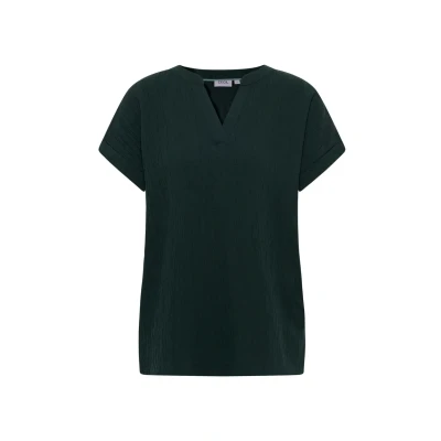 Abbildung von CECIL Damen 3412045 Blusenshirt mit Struktur, Ink Green, Small