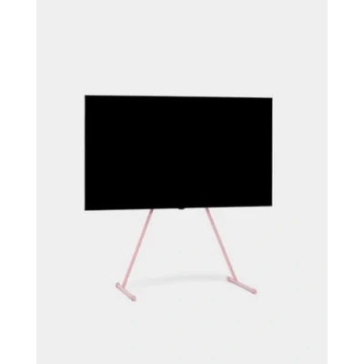 Abbildung von Pedestal Viva TV Ständer für 40 bis 70 Zoll Hochwertiger Stand in Modernem Design Robuste Standfüße aus Stahl Stilvoller Standfuss mit Schrägen Beinen und Abgerundeten Füßen (Rosa)